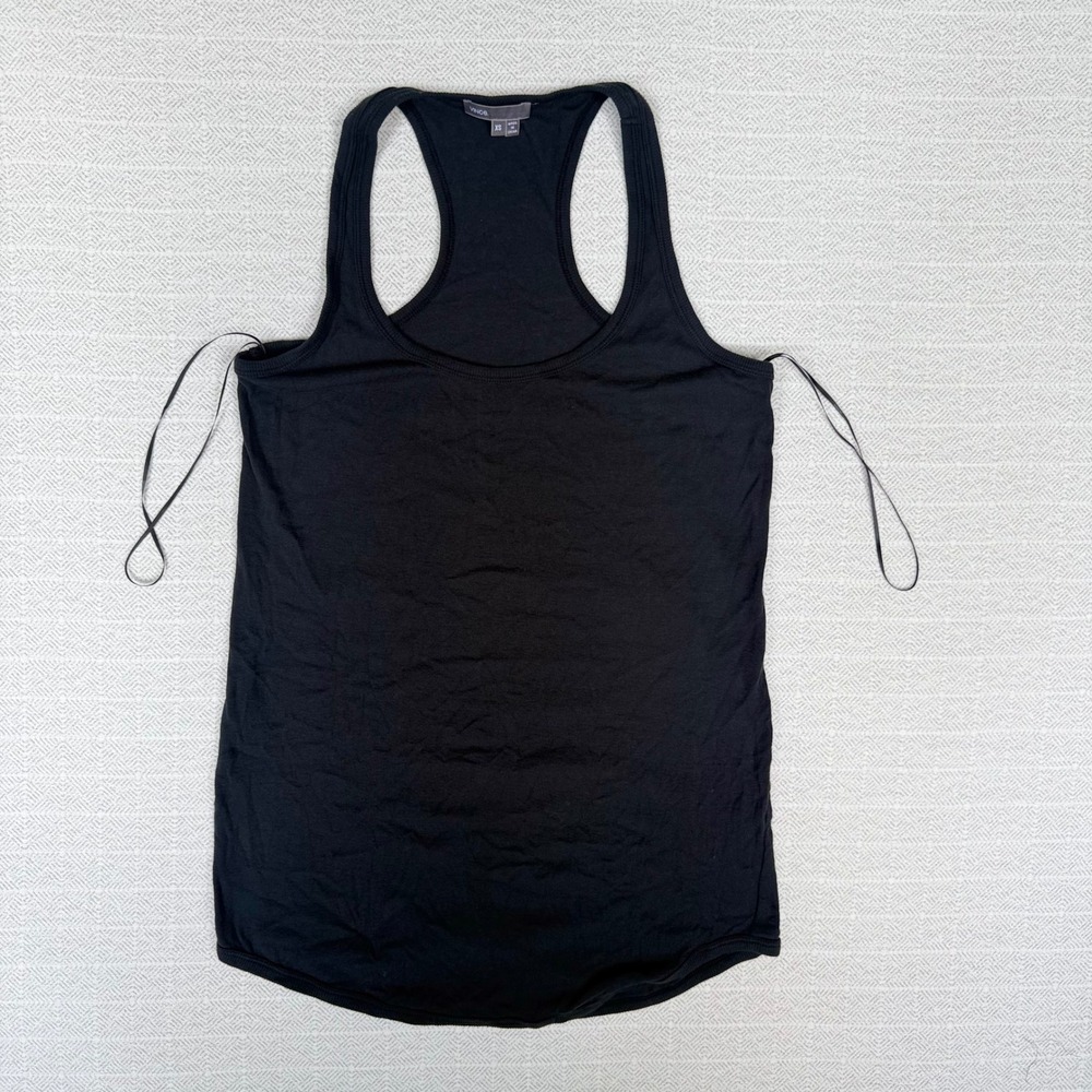 Vince Womens Black 100% Cotton Racerback Tank Top Scoop Neck XS